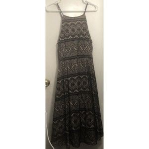 Ryan Michelle Halter Style Lace Overlay MIDI Formal Dress Size XL